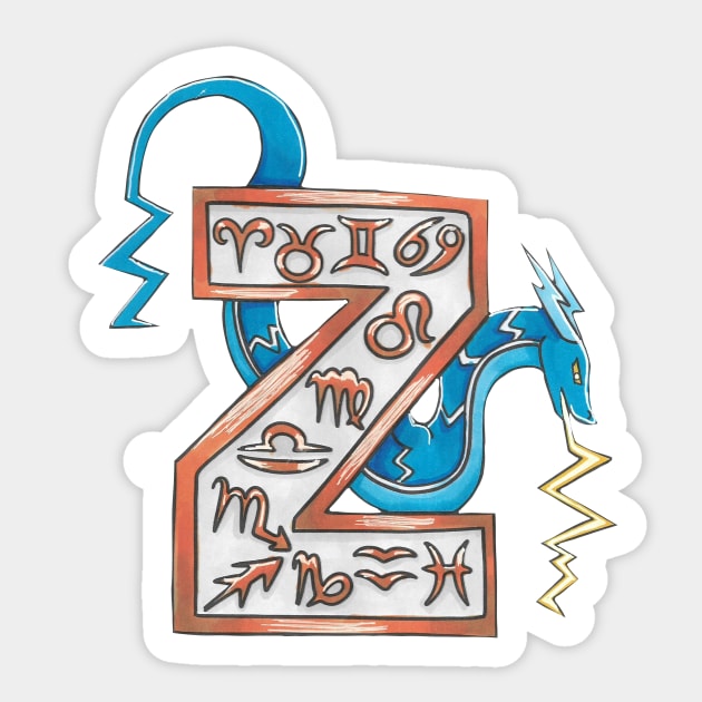 Zap dragon Sticker by BeksSketches